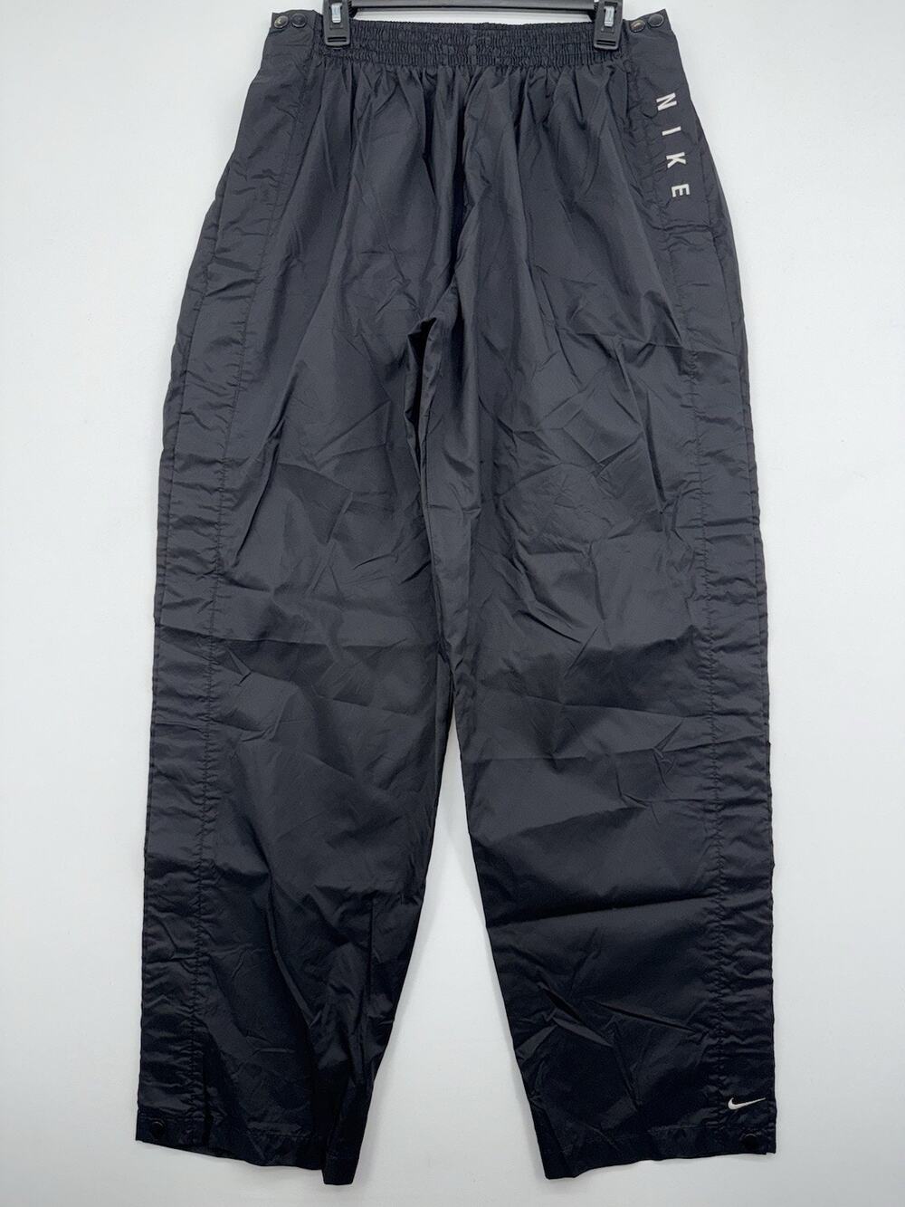 Vintage 90s NIKE Black Track Pants Button Down Sz XXL Great Shape!